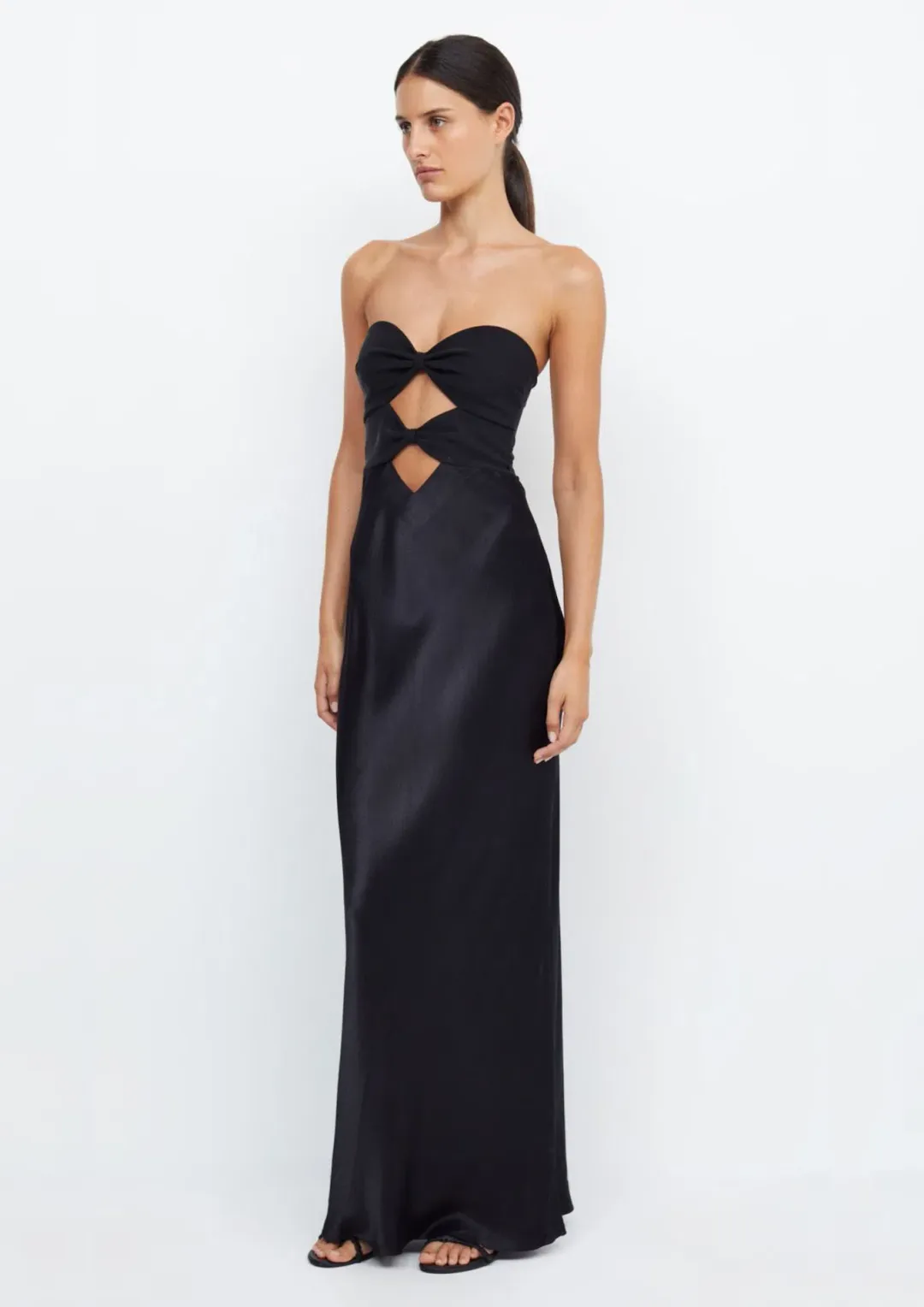 Bec & Bridge Halle Strapless Dress Black Size AU 8 for rent on The Volte - main image