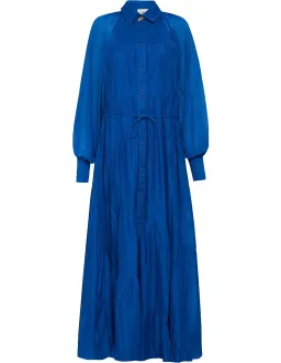 Aje Musing Smock Maxi Dress Blue Size 8 for rent on The Volte - image 4