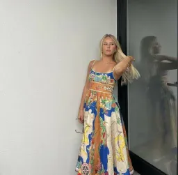 Zimmermann Alight Picnic Midi Dress Nautical Map Size 0 / AU 8 for rent on The Volte - image 8