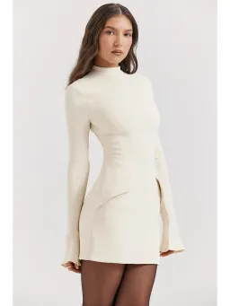 House Of CB Mahalia Vintage Mini Dress Cream Size L / AU 12 for rent on The Volte - image 3