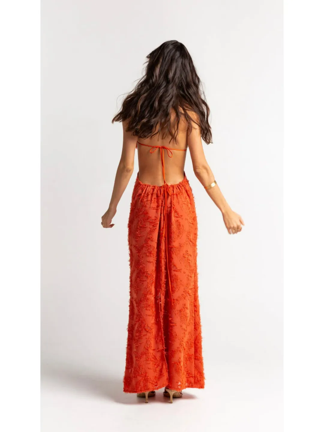 Arcina Ori Kara Dress Burnt Orange Size Small / AU 8 for rent on The Volte - main image