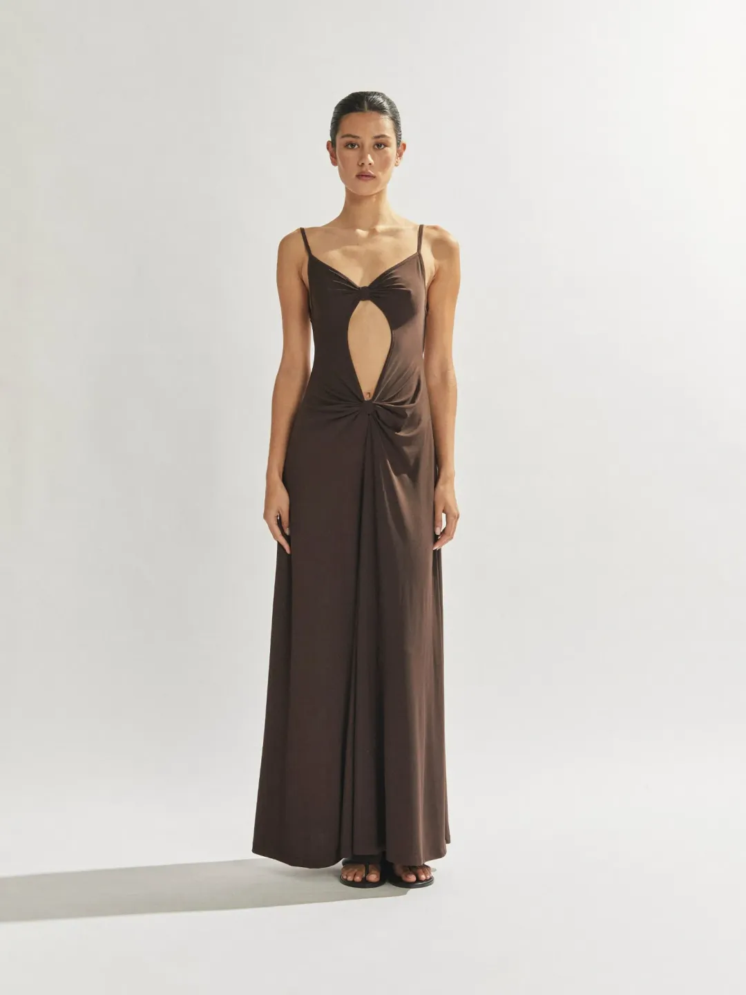 One Mile Sammy Maxi Dress in Brown Size AU 8 for rent on The Volte - main image