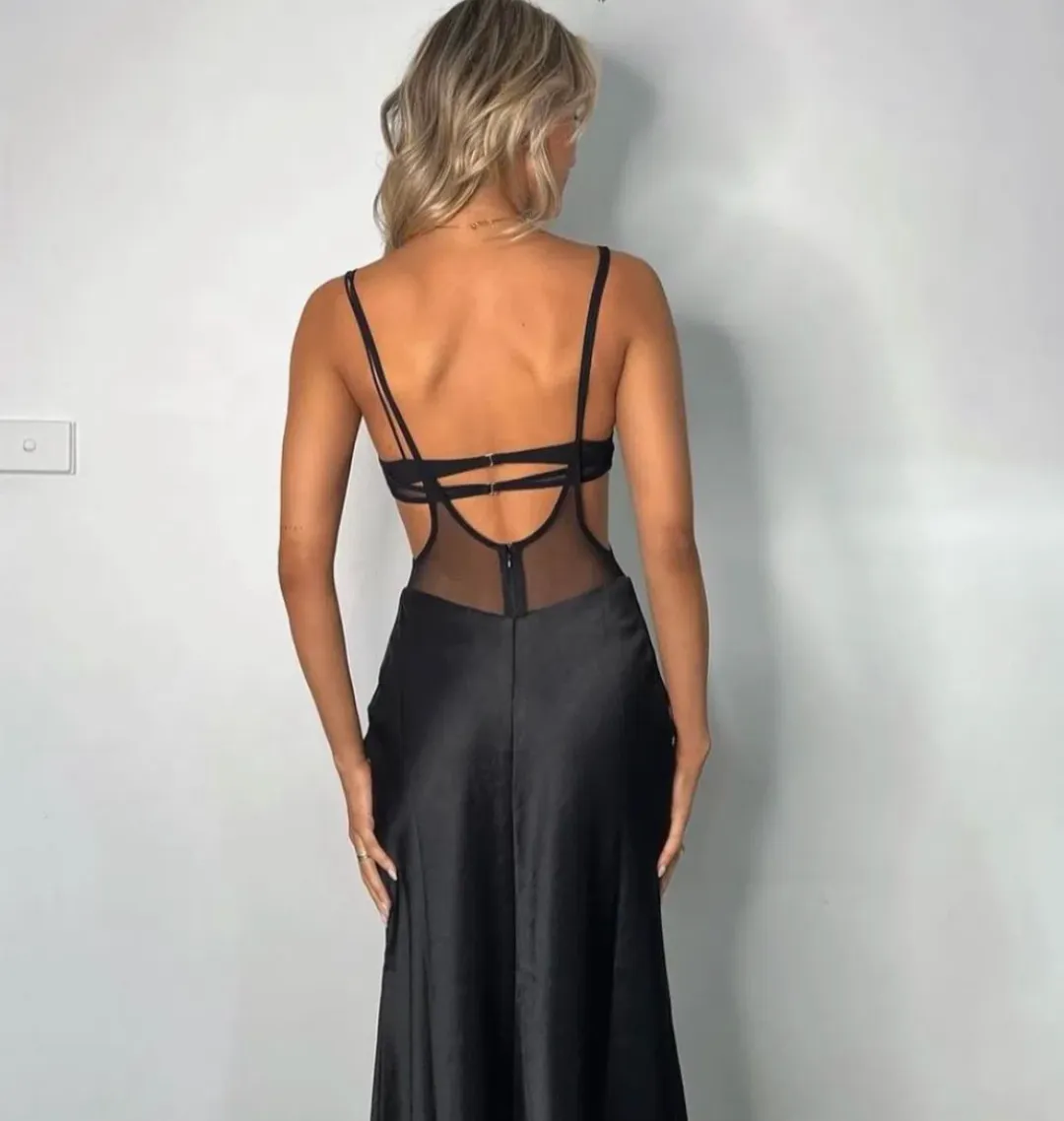 Bec & Bridge Lindsey Cut Out Maxi Dress in Black Size AU 6 for rent on The Volte - main image