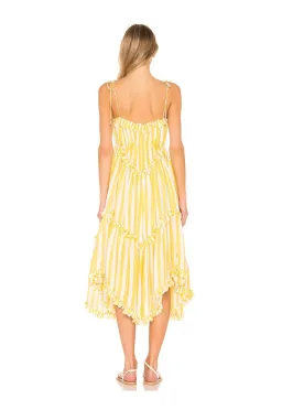 Zimmermann Lumino Floating Stripe Dress in Yellow Stripe Size 0/ AU 8 for rent on The Volte - image 3