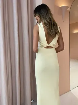 Bec & Bridge Sorbet Summer Midi Dress in Butter Size 10 for rent on The Volte - image 7