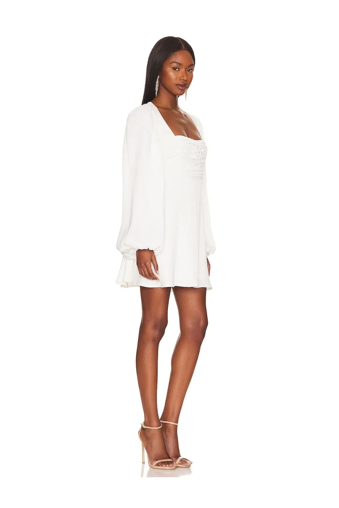 For Love and Lemons Beatrice Mini Dress White Size S / AU 8 for rent on The Volte - main image