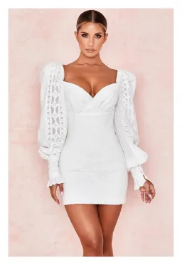 House of CB Marquis Mini Dress White Size 14 for rent on The Volte - image 3