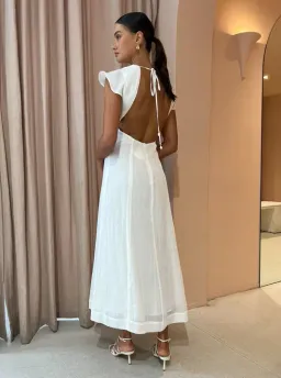 Hansen and Gretel Portofino Backless Dress in Ivory Size 14 for rent on The Volte - image 2