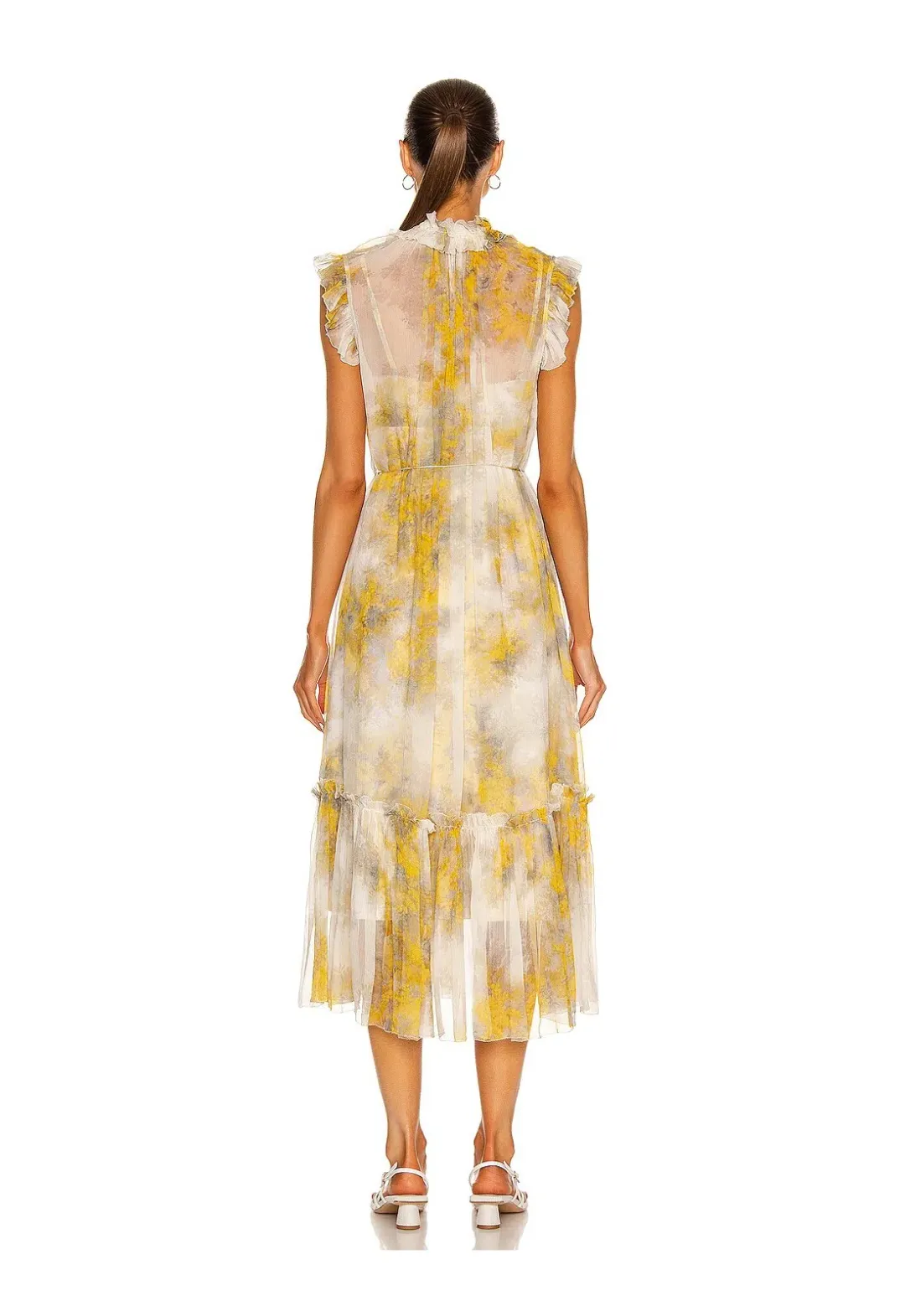 Zimmerman Botanica Wattle Midi Dress Floral Print Size 2/ AU 12 for rent on The Volte - main image