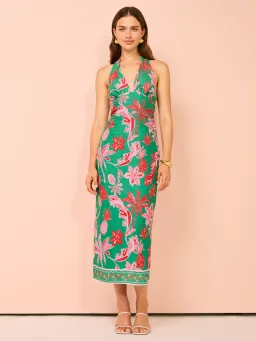 Ownley Kara Midi Dress In Pineapple Print Size S / AU 8 for rent on The Volte - image 2