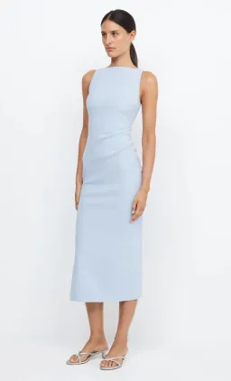 Bec & Bridge Be Mine Tuck Midi Dress Dusty Blue Size 8 for rent on The Volte - image 2