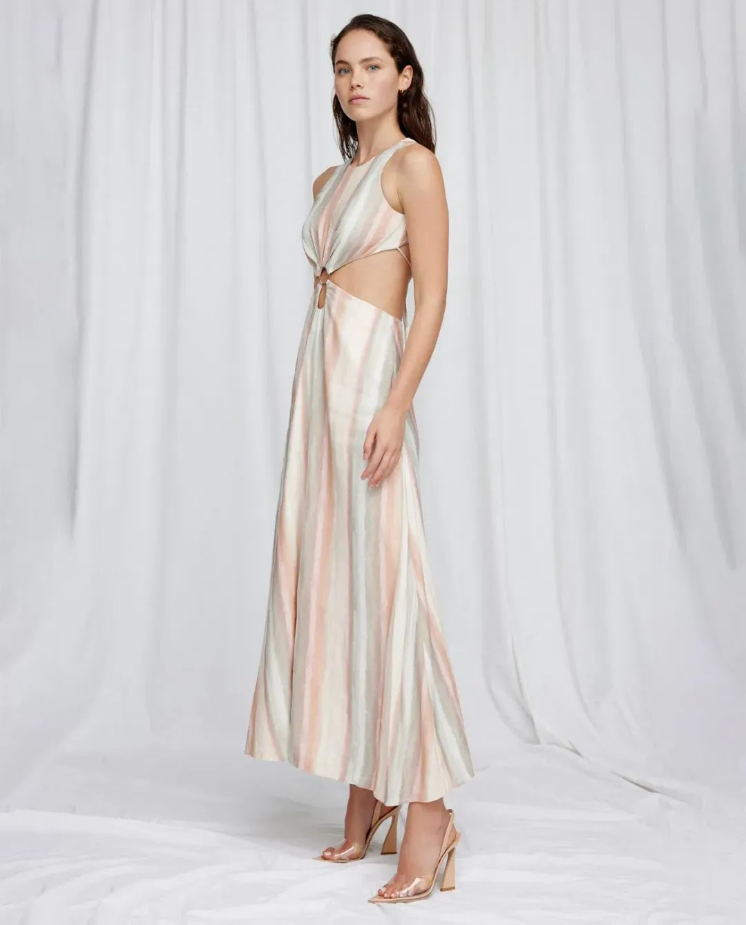 Significant Other Jessica Maxi Dress Watercolour Stripe Size 6 for rent on The Volte - main image