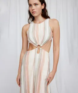 Significant Other Jessica Maxi Dress Watercolour Stripe Size 6 for rent on The Volte - image 4