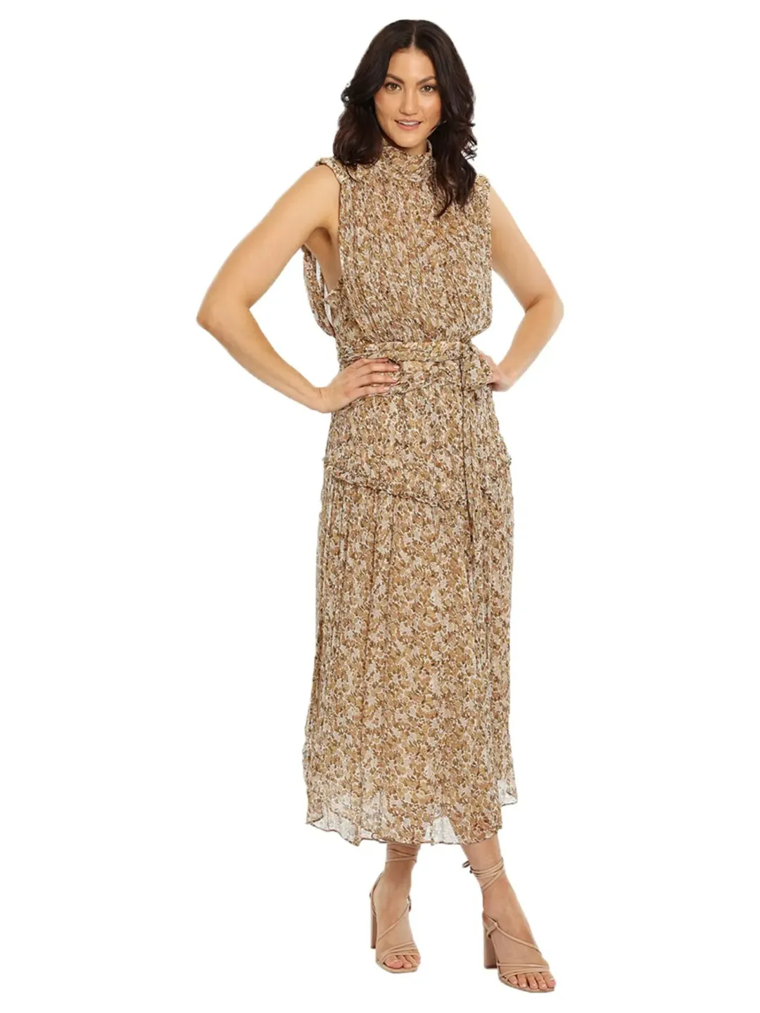 Shona Joy Ambar Midi Dress Ambar Floral Print Size AU 10 for rent on The Volte - main image