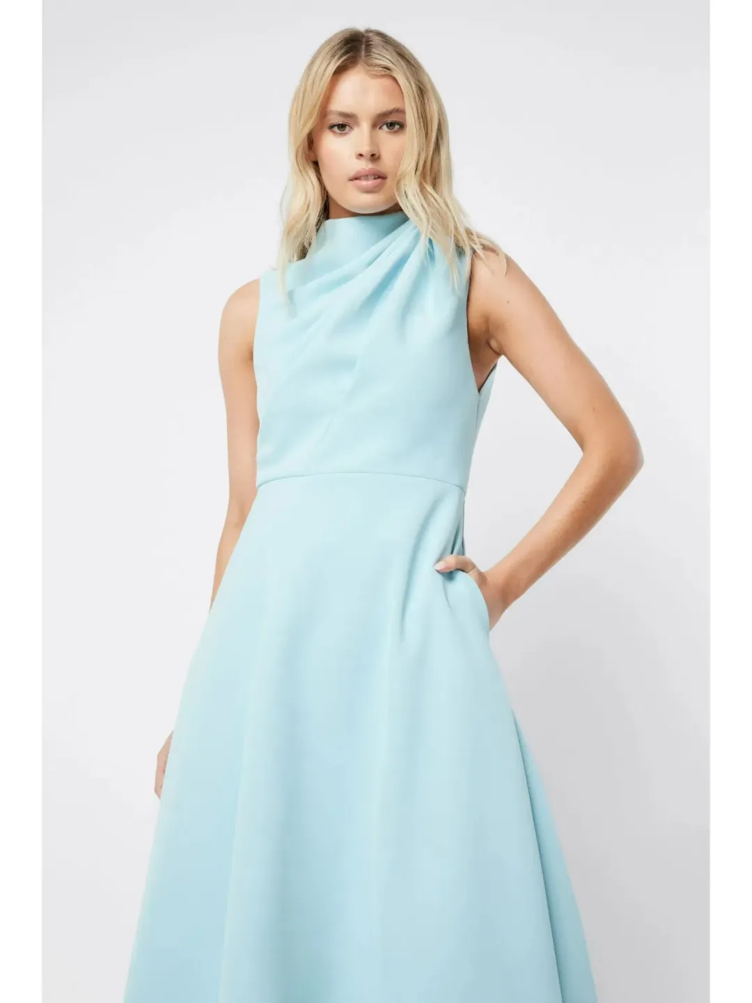 Mossman Cosmic Maxi Dress Mist Blue Size AU 8 for rent on The Volte - main image