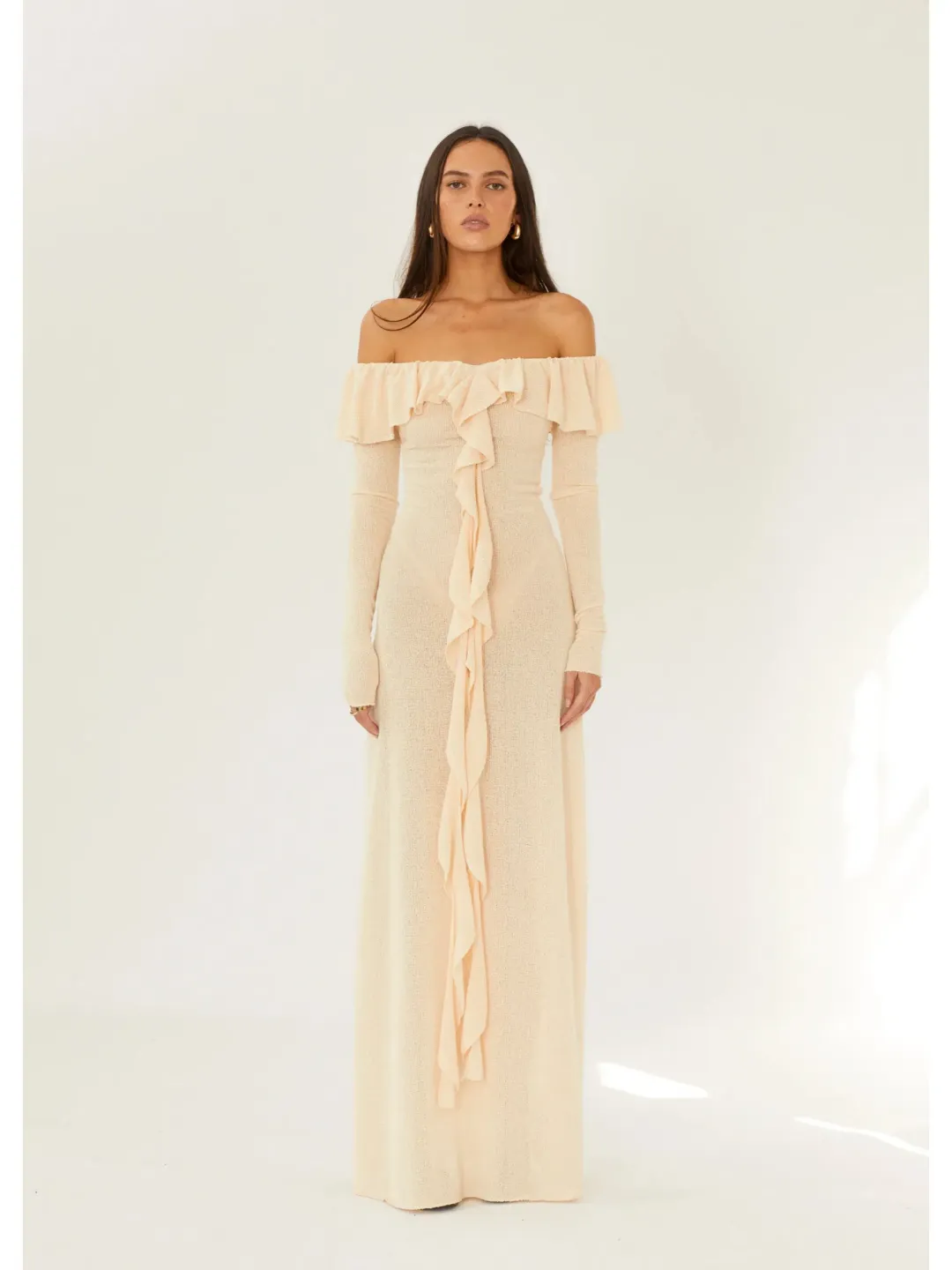 Arcina Ori Mila Dress In Beige Size S / AU 8 for rent on The Volte - main image