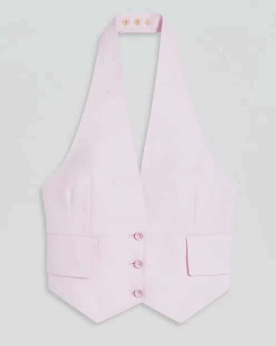  Scanlan Theodore Double Cotton Waistcoat Tinted Pink Size Au 10 for rent on The Volte - main image