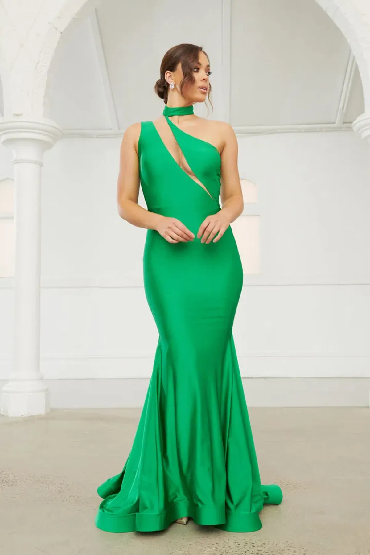 Nicole Bakti Nicole Dress Green Size 8 for rent on The Volte - main image