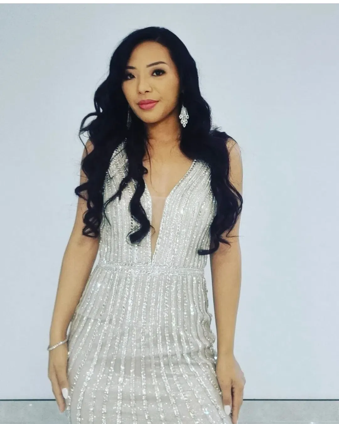 Charlize Gown Platinum/Nude Size 8 for rent on The Volte - main image