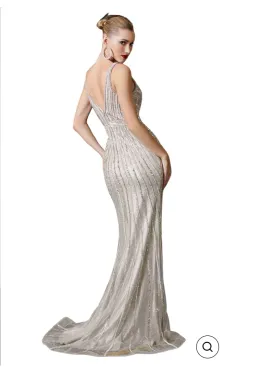 Charlize Gown Platinum/Nude Size 8 for rent on The Volte - image 2