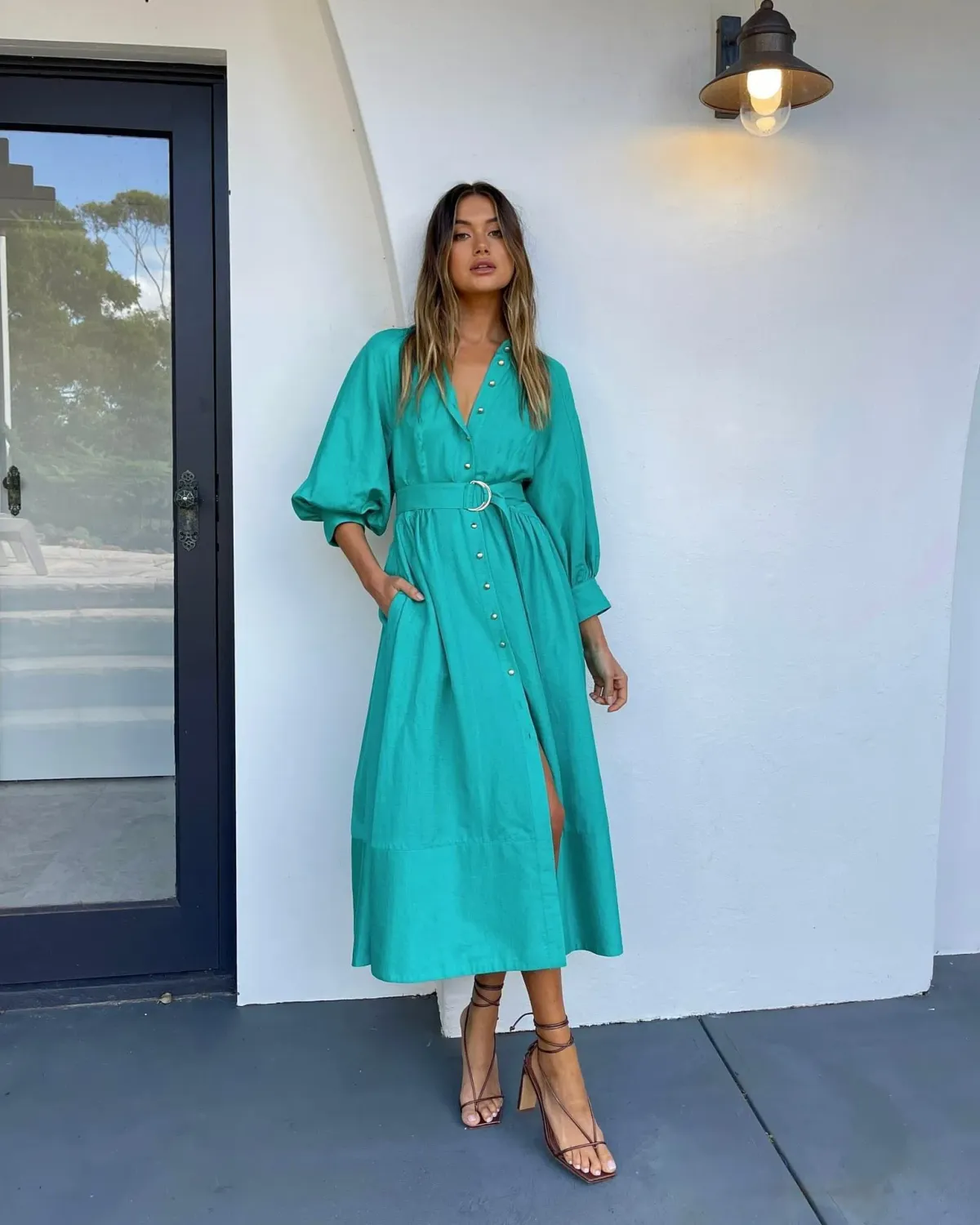 Sheike Piper Dress in Green Size 14 for rent on The Volte - main image