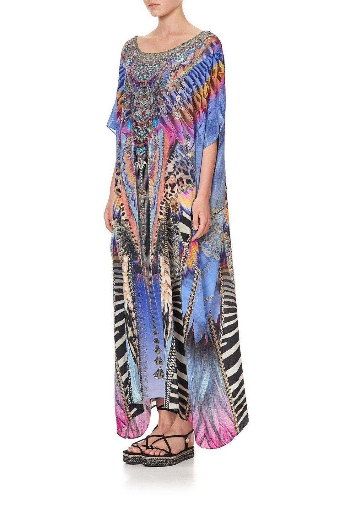 Camilla Love On The Wing Round Neck Kaftan Size 10 for rent on The Volte - main image