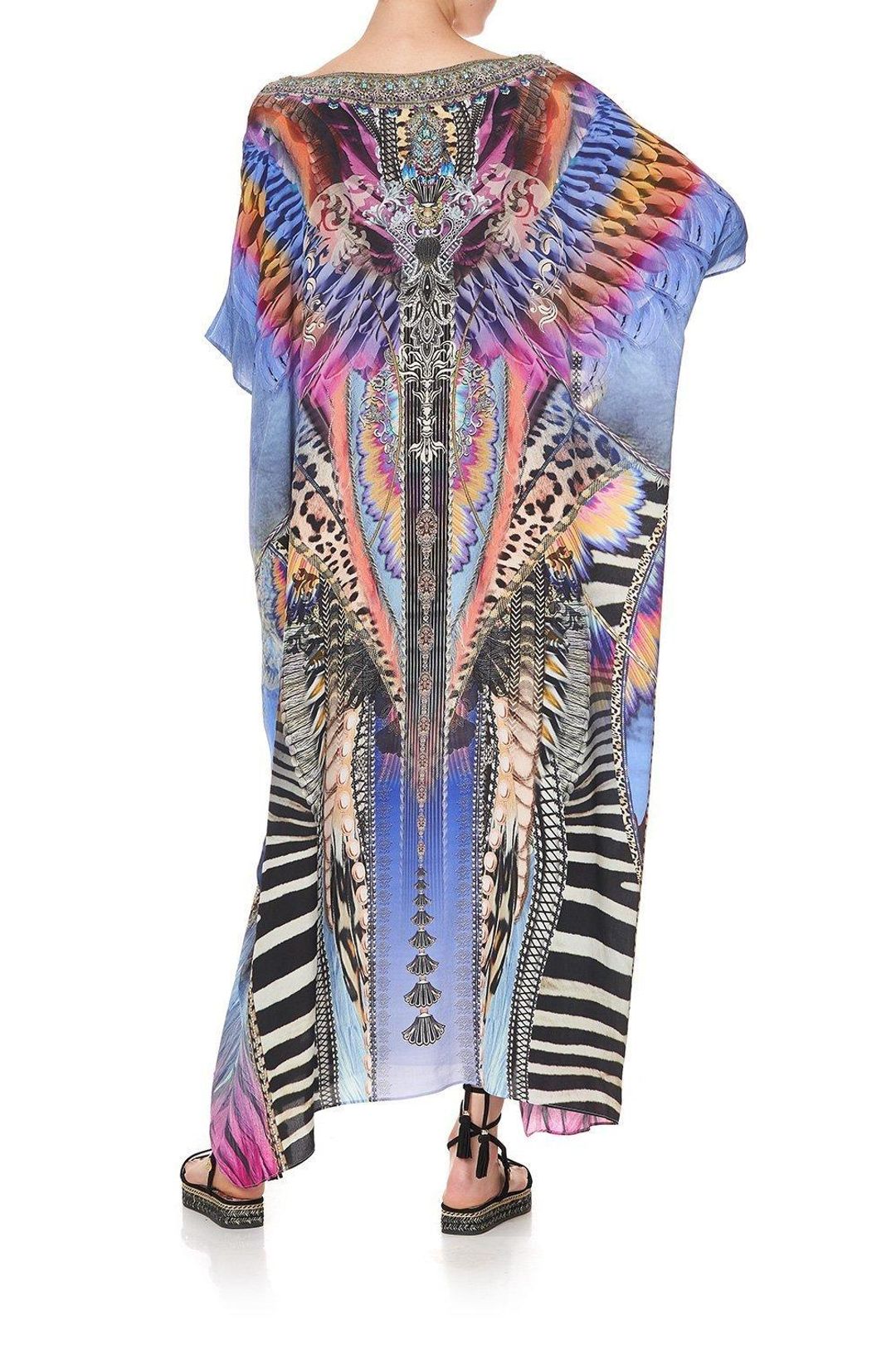 Camilla Love On The Wing Round Neck Kaftan Size 10 for rent on The Volte - main image