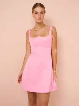 Leo Lin Jacinta Mini Dress Bubblegum Size 8  for rent on The Volte - image 2