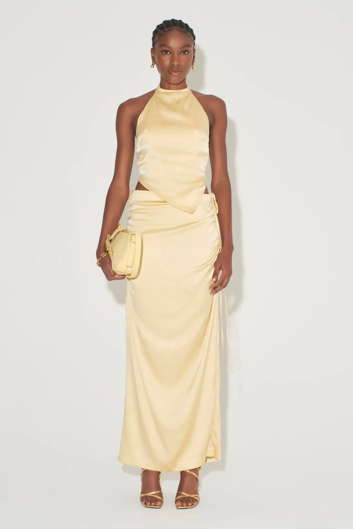 Hansen and Gratel Ives Halter Top Lemon Size 6 for rent on The Volte - main image