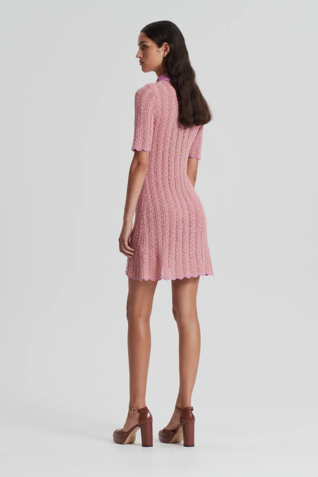 Scanlan Theodore Knit Shirt Dress Pink Size XS/ AU 8 for rent on The Volte - main image