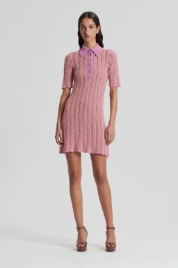 Scanlan Theodore Knit Shirt Dress Pink Size XS/ AU 8 for rent on The Volte - image 4
