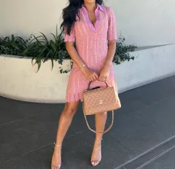 Scanlan Theodore Knit Shirt Dress Pink Size XS/ AU 8 for rent on The Volte - image 2