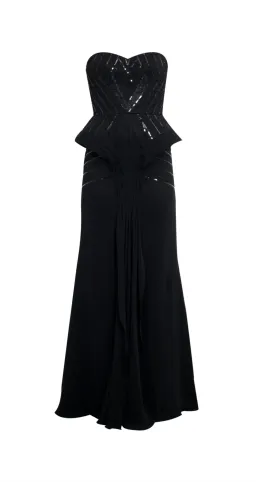 Bariano Sequin Peplum Dress - size 8 for rent on The Volte - image 3