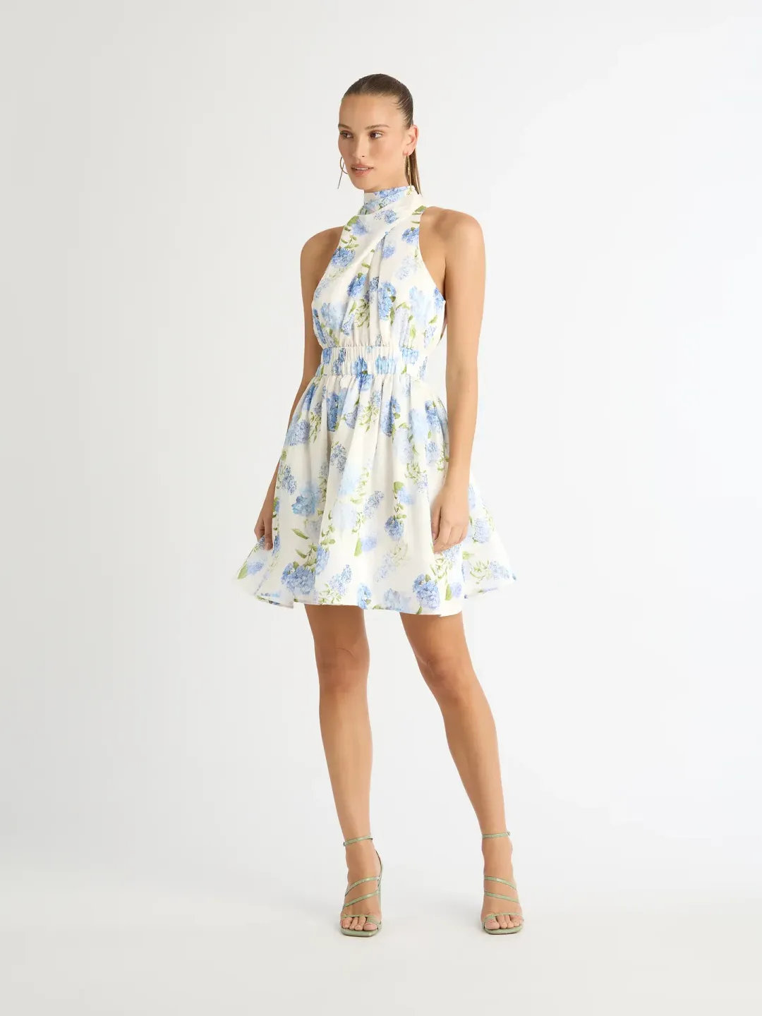 Sheike Blue Bell Mini Dress Floral Size 14 for rent on The Volte - main image