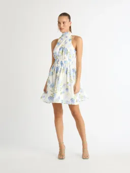 Sheike Blue Bell Mini Dress Floral Size 14 for rent on The Volte - image 2