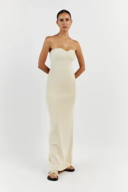 Dissh Veronica Bandeau Maxi Dress Butter Size M / AU 10 for rent on The Volte - image 4