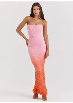 House of CB Sapphire Gathered Maxi Dress Ombre Size 8 for rent on The Volte - image 1