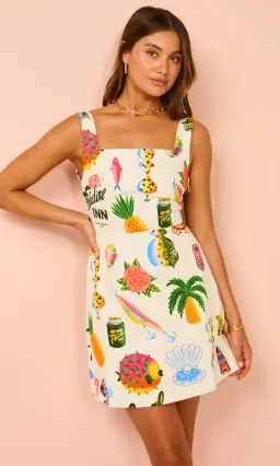 Alemais Samaki Mini Dress Multi Size 12  for rent on The Volte - image 1