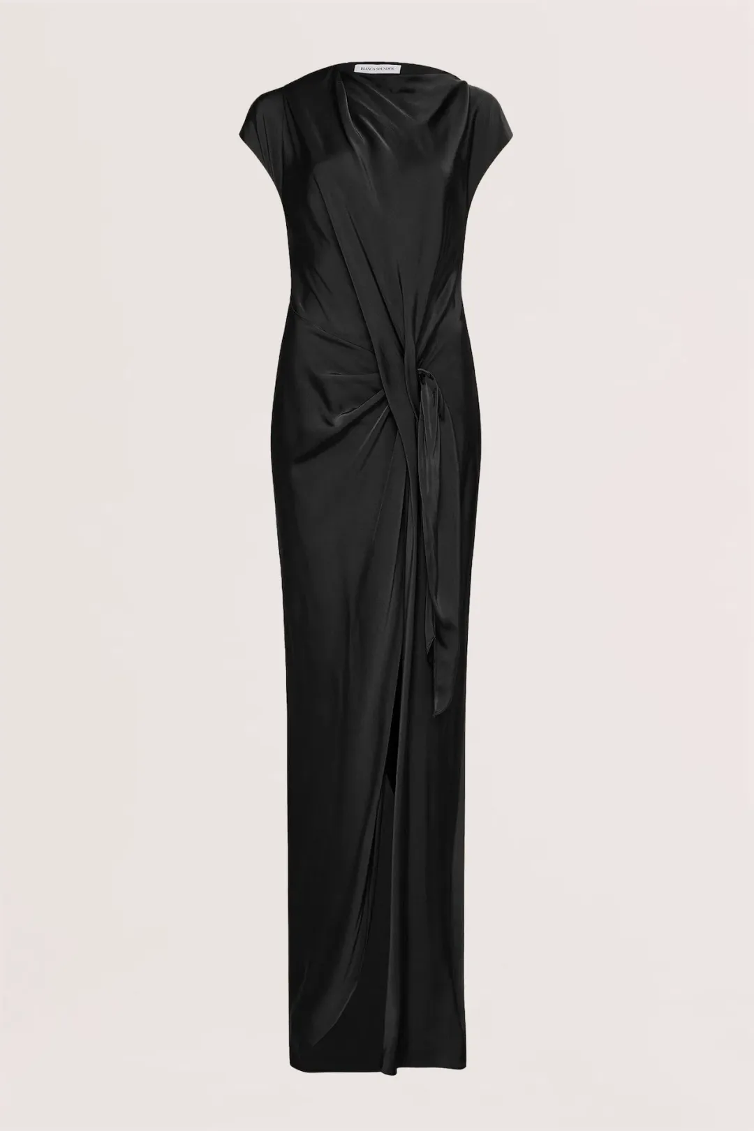 Bianca Spender Eva Satin Crepe Dress Black Size 16 for rent on The Volte - main image