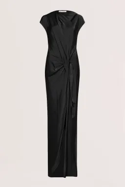 Bianca Spender Eva Satin Crepe Dress Black Size 16 for rent on The Volte - image 4