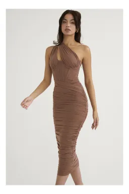 House of CB Valentina Dress in Brown Size 10 for rent on The Volte - image 3