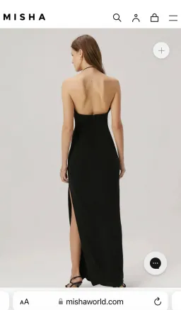 Misha Yesenia Gown Black Size 6/XS for rent on The Volte - image 2