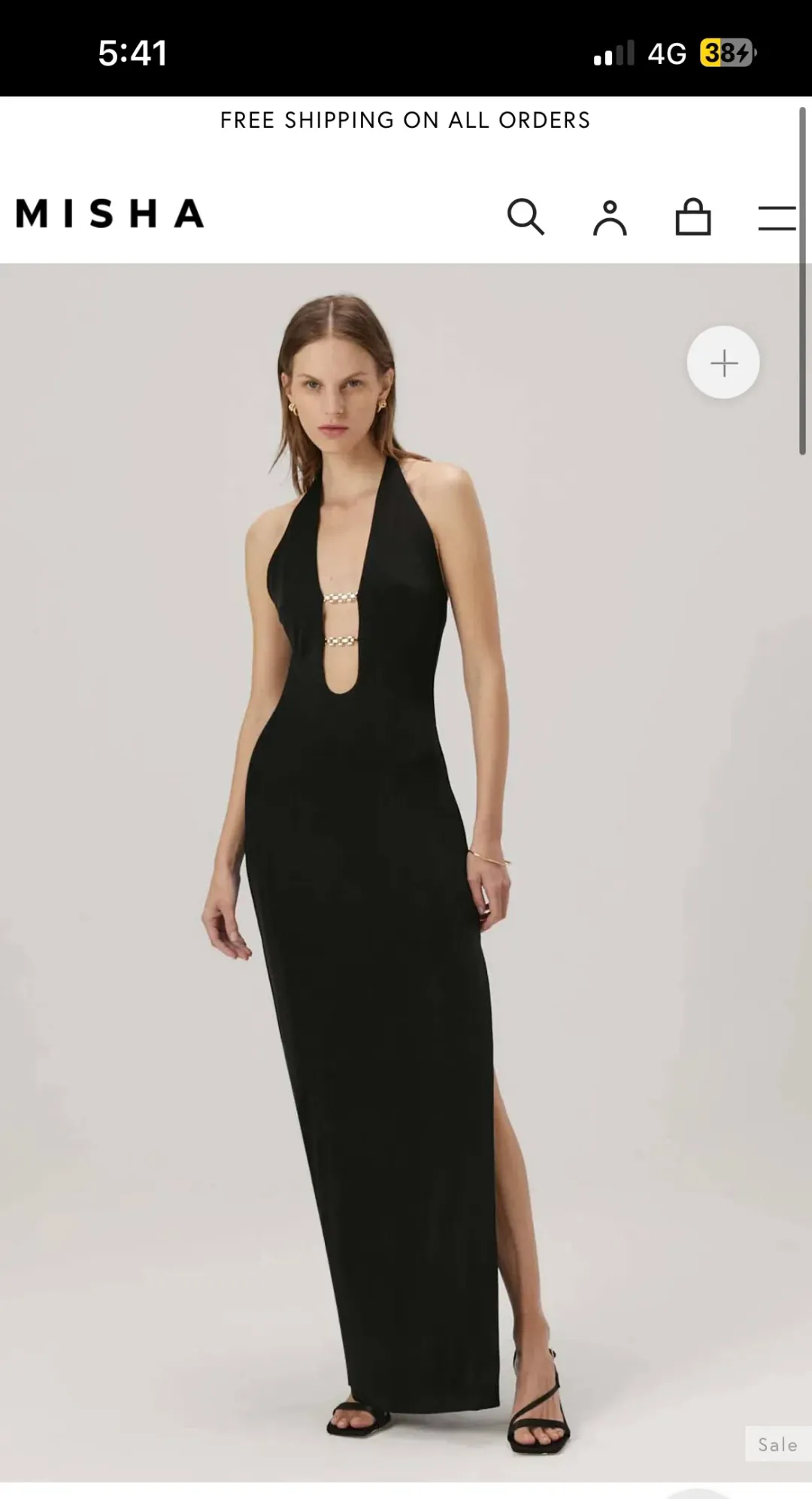 Misha Yesenia Gown Black Size 6/XS for rent on The Volte - main image