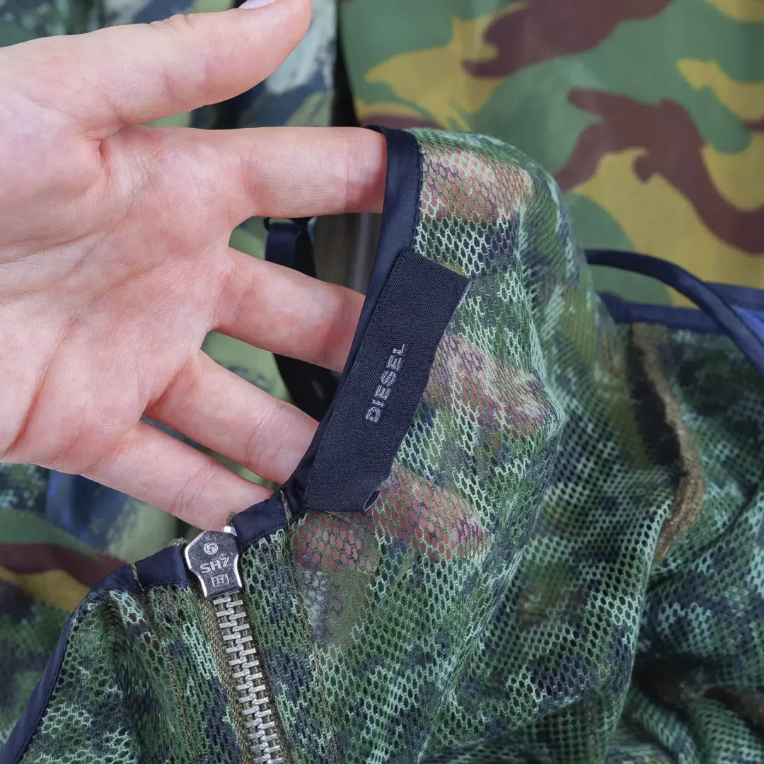 Diesel Camouflage Asymmetrical Panelled Dress for rent on The Volte - main image