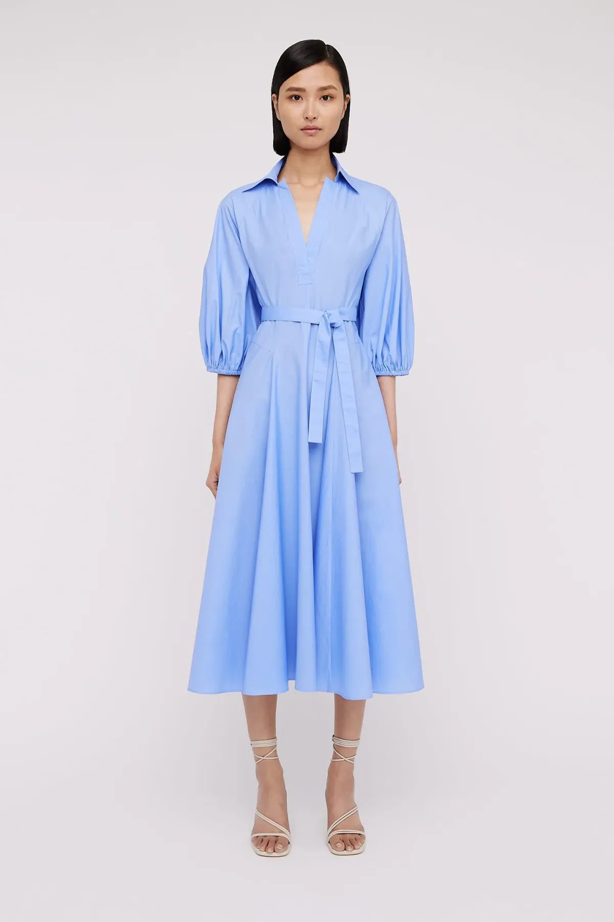 Scanlan Theodore Parachute Shirt Dress in Blue Size 10 for rent on The Volte - main image