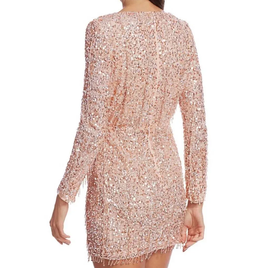 Rachel Gilbert Belle Mini Dress Pink Size 0/AU6 for rent on The Volte - main image