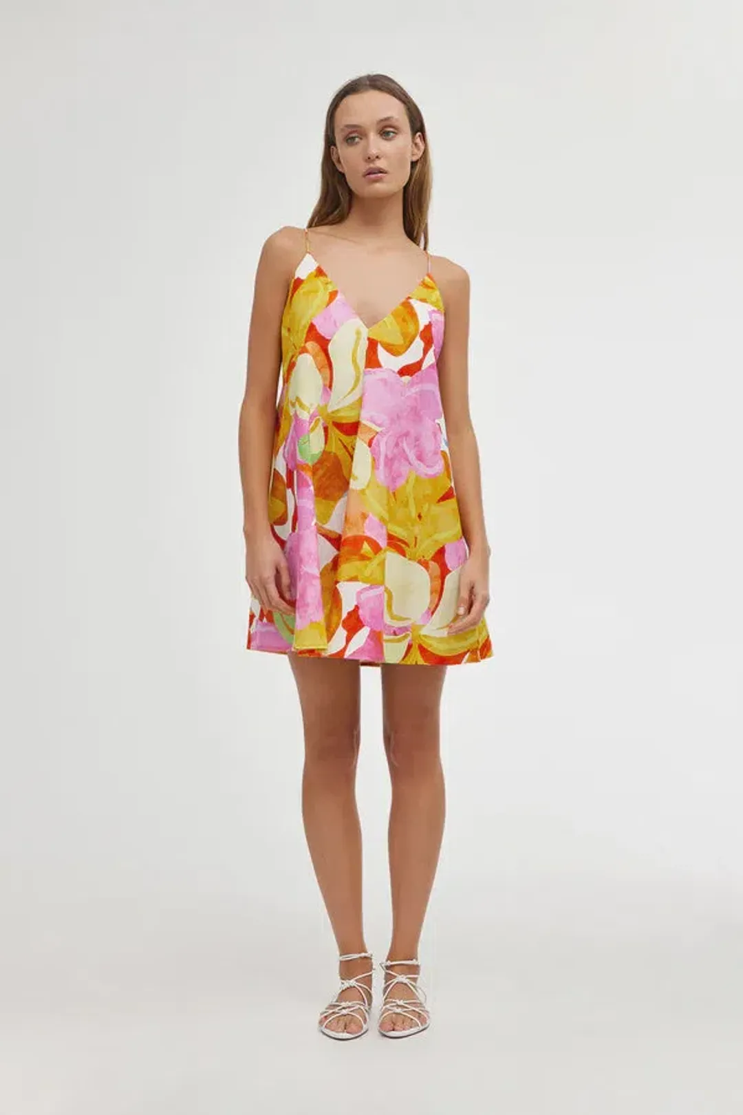 Kinney the Label Mara Mini Dress Multi Floral Size 8 for rent on The Volte - main image