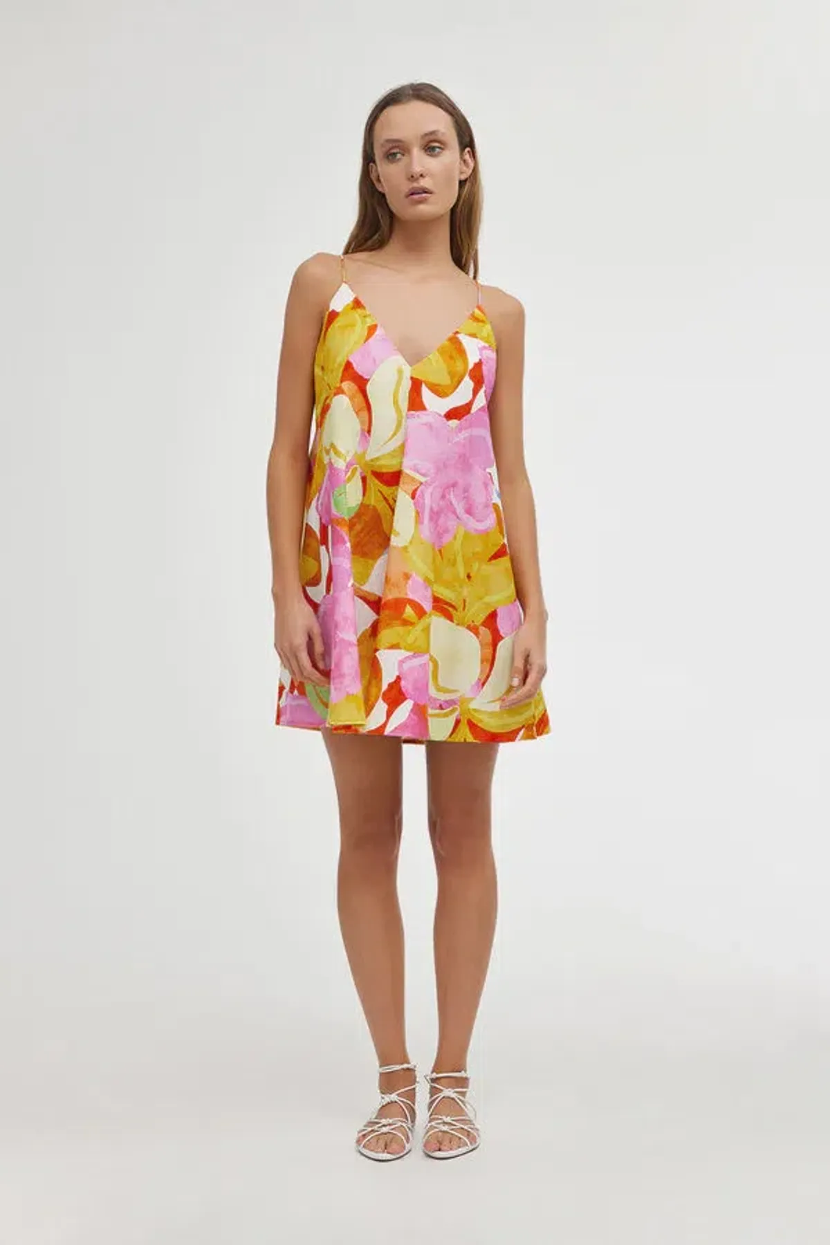 Kinney the Label Mara Mini Dress Multi Floral Size 8 for rent on The Volte - main image