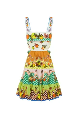 Alemais Lemonis Cut Out Mini Dress Multi Print Size 12  for rent on The Volte - image 3
