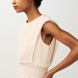 Maje Rosay Sleeveless Tweed Dress Cream Size 2 for rent on The Volte - image 2